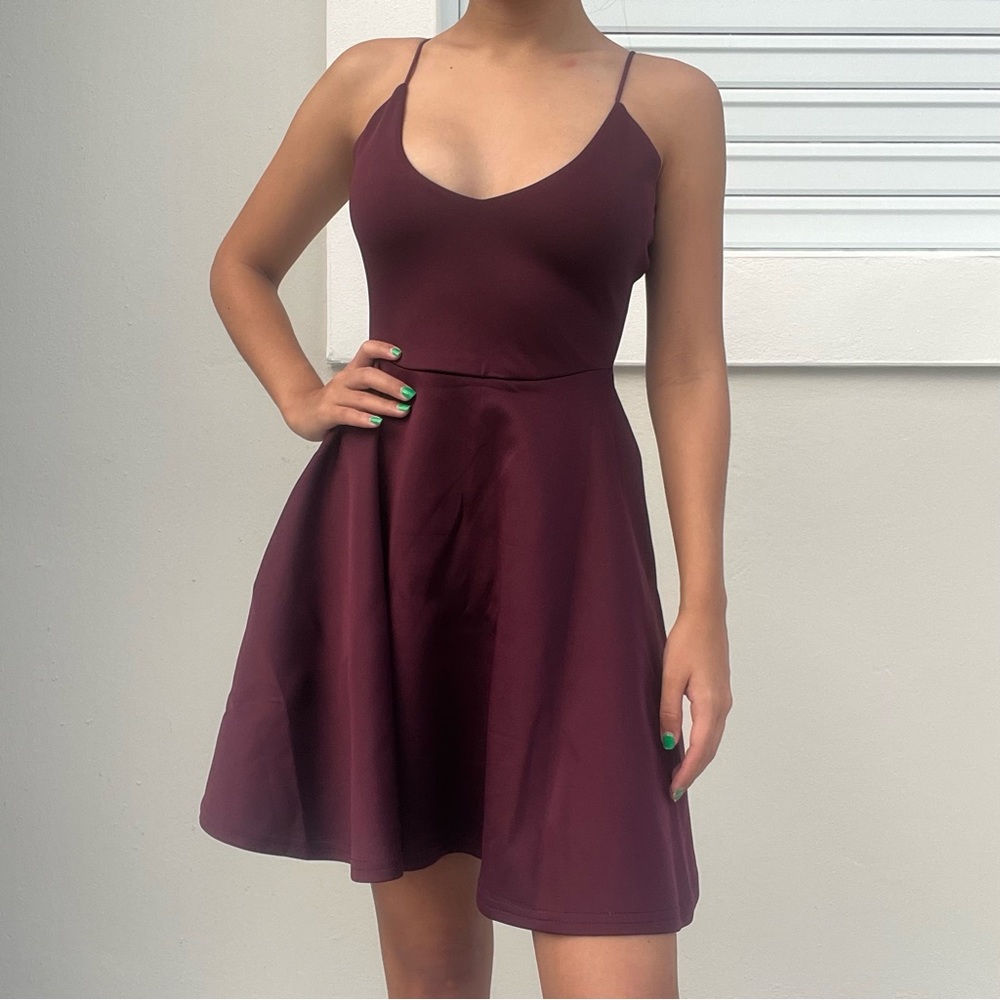 Burgundy dress